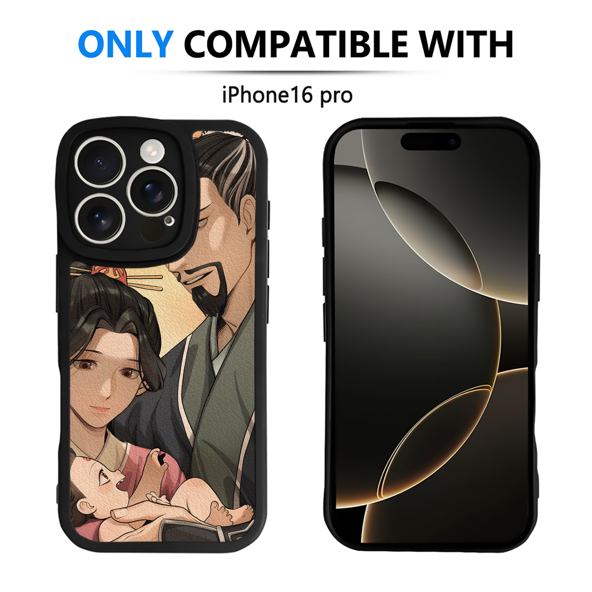 （画像用） Ne Zha 2 ナタ 魔童の大暴れ 【iPhone 16シリーズ対応】シリコンスマホケース（レザー調） 材質：シリコン